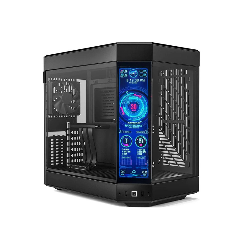 Hyte Y60 Mid-Tower ATX Case + Custom Screen - Black - صندوق مع شاشة